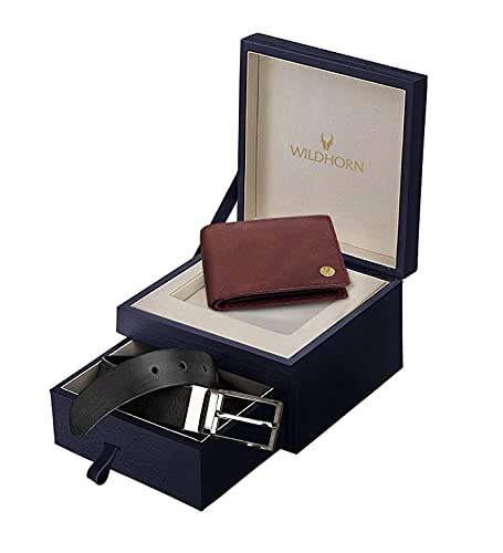WildHorn Leather Gift Hamper Wallet for Men,Black