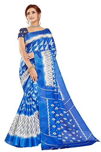 RANI SAAHIBA Women's Art Silk Printed Saree with Blouse Piece