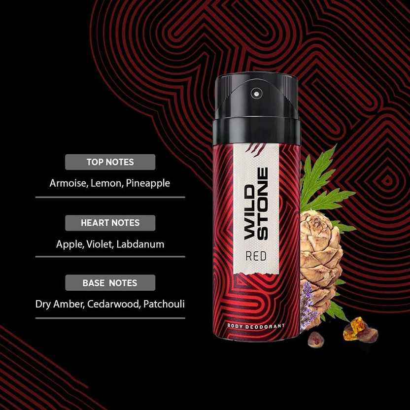 Wild Stone Ultra Sensual , Red & legend (200 ml Each) Deodorant S - Image 2