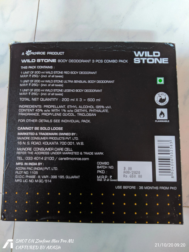 Wild Stone Ultra Sensual , Red & legend (200 ml Each) Deodorant S - Image 9