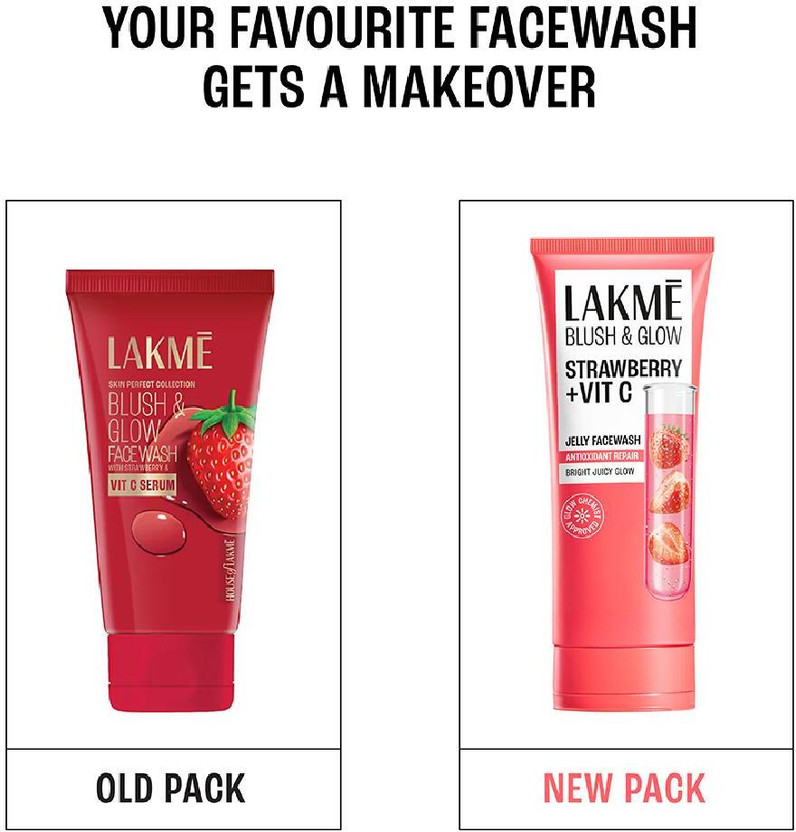 Lakmé Blush & Glow Strawberry Freshness Gel with Strawberry Extra - Image 2