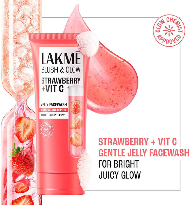 Lakmé Blush & Glow Strawberry Freshness Gel with Strawberry Extra - Image 3
