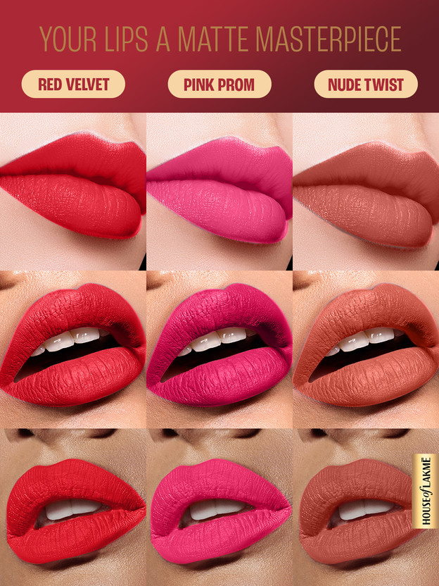 Lakmé Liquid Lipstick Trio- All Day Looks, Forever Matte, Light-w - Image 4