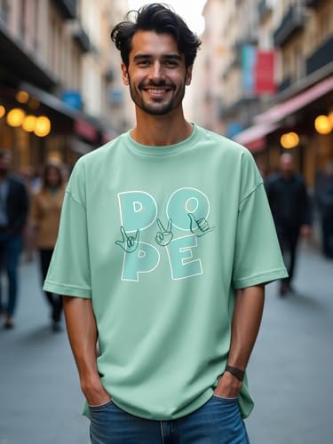 Bewakoof Men's Graphic Print Oversized Fit T-Shirt - Image 2