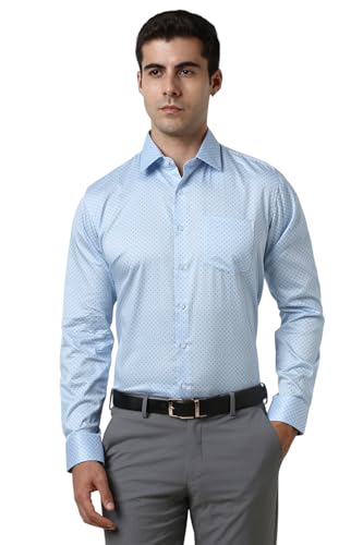 Van Heusen Men's Cotton Slim Fit Printed Formal Shirt