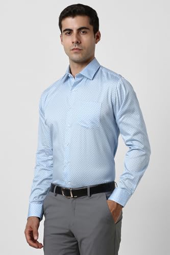 Van Heusen Men's Cotton Slim Fit Printed Formal Shirt - Image 3