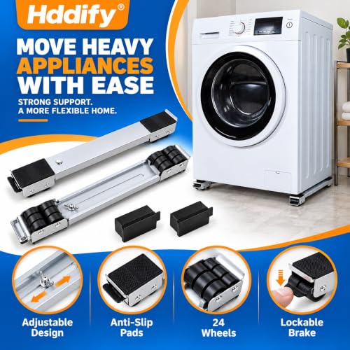 Extendable Roller Base Appliance Washing Machine Dolly Floor Protector - Image 2