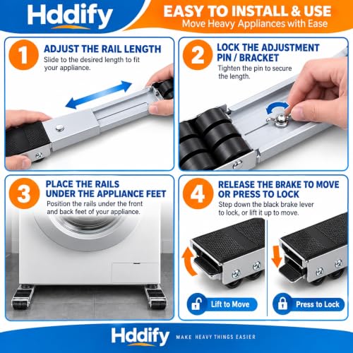 Extendable Roller Base Appliance Washing Machine Dolly Floor Protector - Image 3