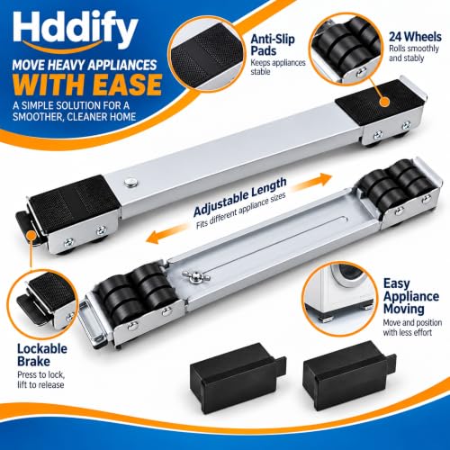 Extendable Roller Base Appliance Washing Machine Dolly Floor Protector - Image 5