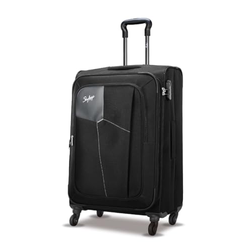 Skybags Rubik Soft Case Medium Size (Check-in) Trolley Bag, Black
