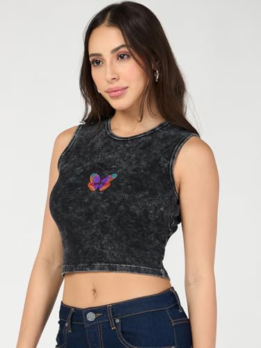 Bewakoof Women's Embroidered Slim Fit