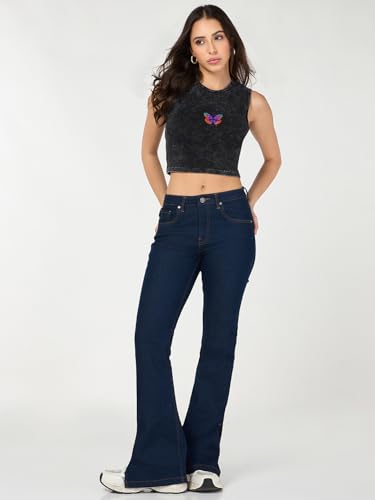 Bewakoof Women's Embroidered Slim Fit