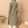 FIORRA Womens Cotton Regular Fit Floral Printed A-Line Kurta - Image 4