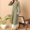 FIORRA Womens Cotton Regular Fit Floral Printed A-Line Kurta - Image 5