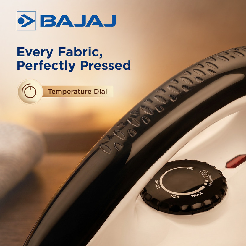BAJAJ DX 15 (440321) 1000 W Dry Iron (White&Black) - Image 5