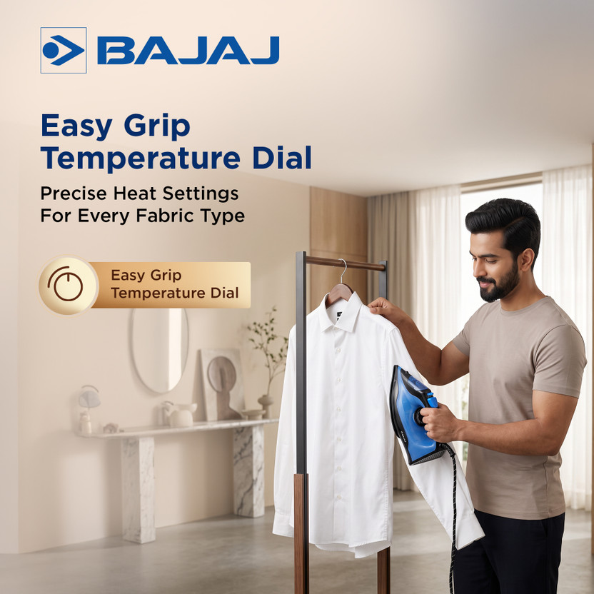 BAJAJ MX 17 1600 W Dry Iron (Black, Blue) - Image 5