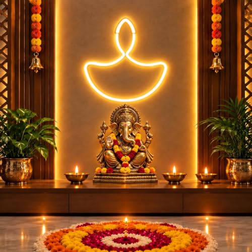 Gesto Diwali Diya Neon Sign