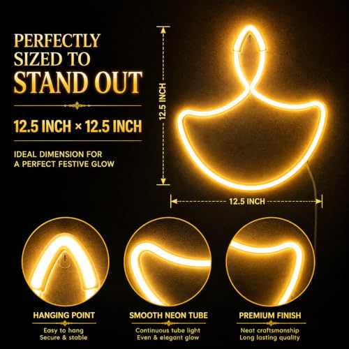 Gesto Diwali Diya Neon Sign