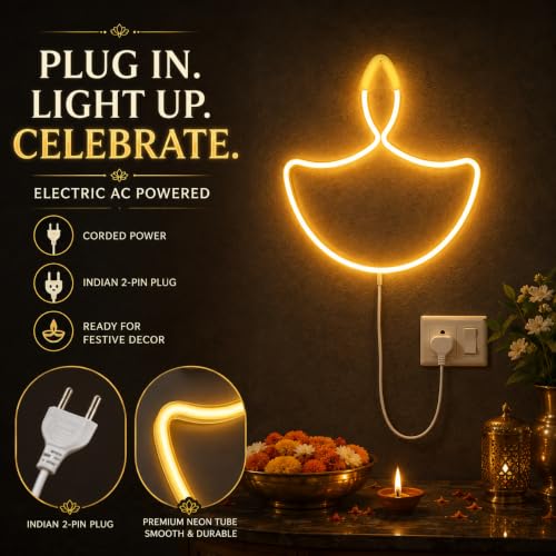 Gesto Diwali Diya Neon Sign