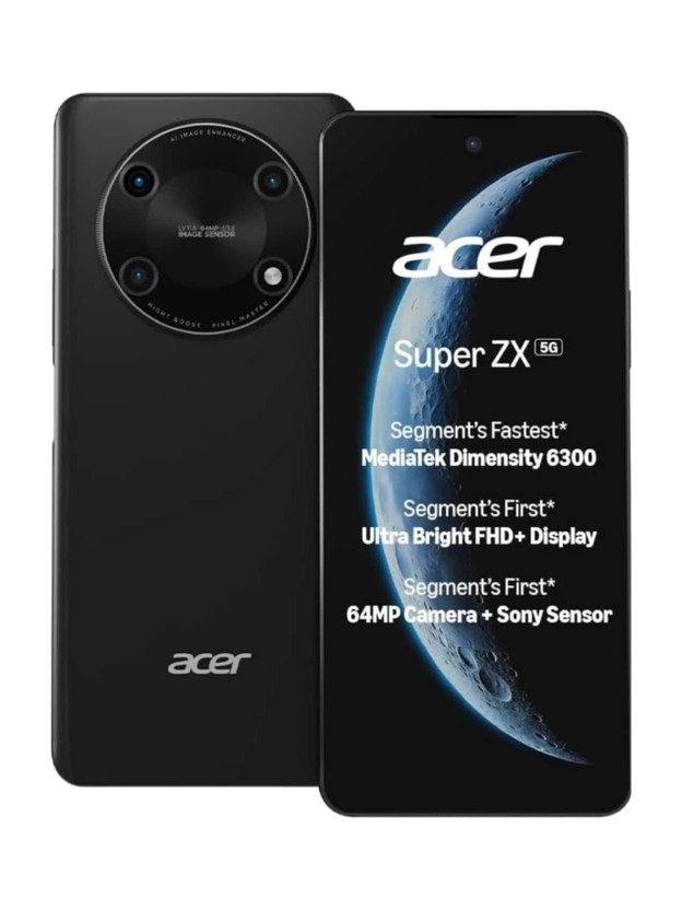 Acer Super ZX 5G (Carbon Black,, 128 GB) (6 GB RAM)