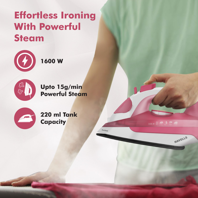 HAVELLS Tru-Steam Steam Iron with Self Cleaning Function|Vertical - Image 2