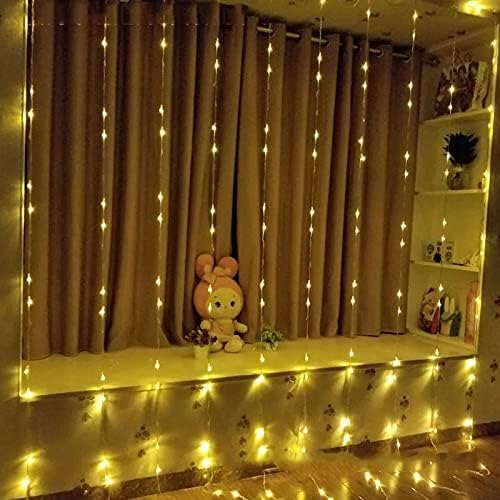 Desidiya 200 LED Waterfall Curtain String Lights 3x2m Warm White - Image 4