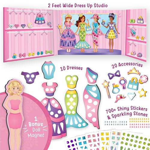 Imagimake DIY Magnetic Dress Up Princess | Toy for Girls Age 3-7 Years - Image 3