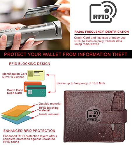 WildHorn Rfid Protected Leather Wallet For Men, Brown - Image 4