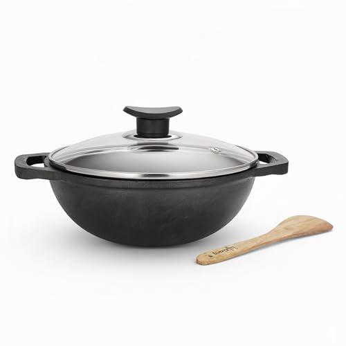 Lifelong Cast Iron Kadhai 24cm