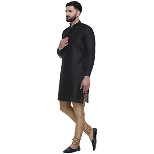 Veera Paridhaan Men's Ethnic Jacquard Printed Long Straight Kurta - Image 2
