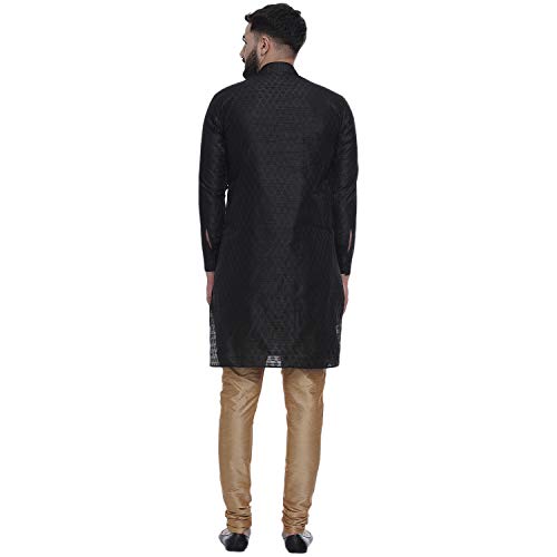 Veera Paridhaan Men's Ethnic Jacquard Printed Long Straight Kurta - Image 4