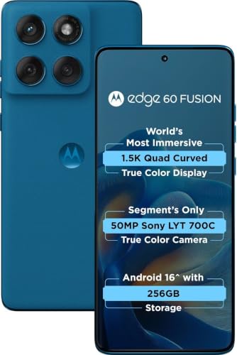 Motorola Edge 60 Fusion 5G, Pantone Mykonos Blue, 256 GB, 12 GB RAM