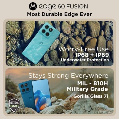 Motorola Edge 60 Fusion 5G, Pantone Mykonos Blue, 256 GB, 12 GB RAM - Image 7