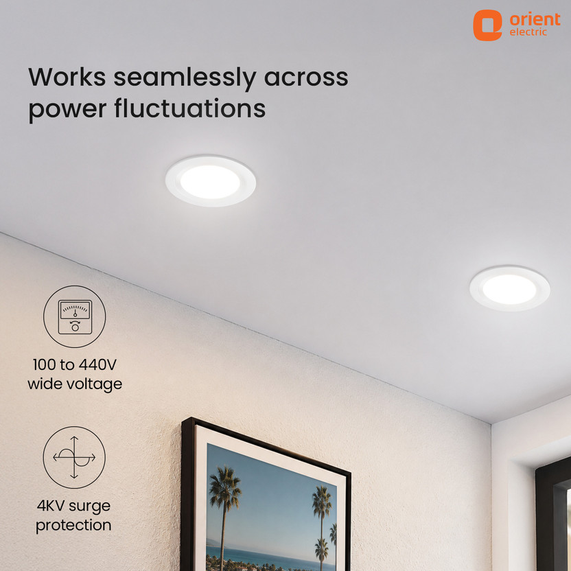 Orient Electric Moonlite Nova Downlighter, 7W | 6500K | Ceiling L - Image 2