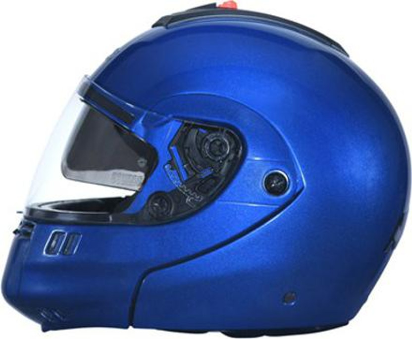 STUDDS Ninja 3G Double Visor Motorbike Helmet (Flame Blue) - Image 4