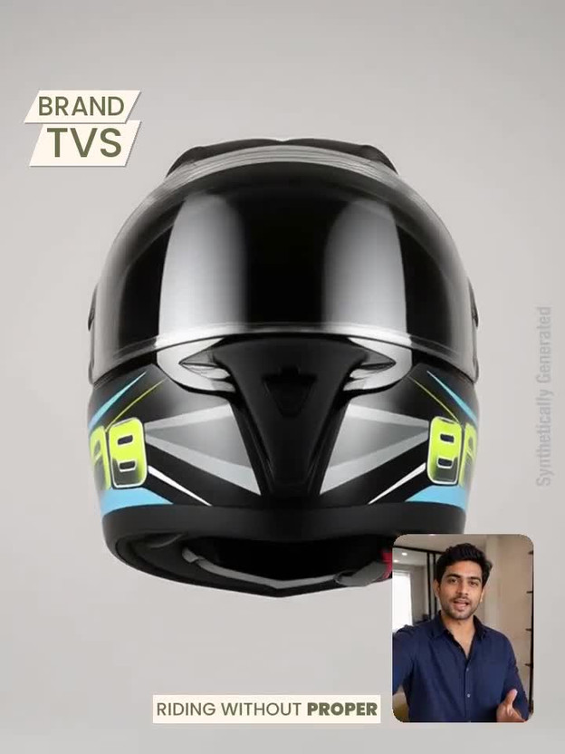 TVS Racing Titan Series Motorbike Helmet (Green) - Image 2