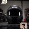 TVS Racing Titan Series Motorbike Helmet (Black) - Image 3