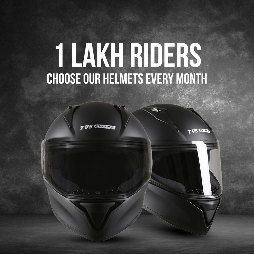 TVS Racing Titan Series Motorbike Helmet (Black) - Image 5