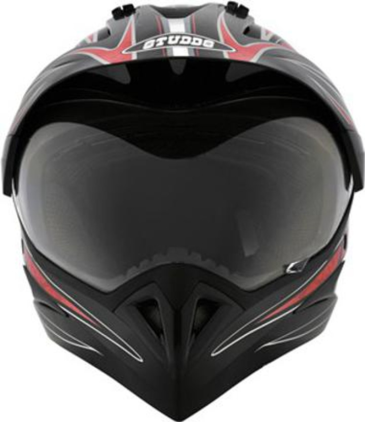 STUDDS Motocross D2 with Visor Motorbike Helmet (Black) - Image 2