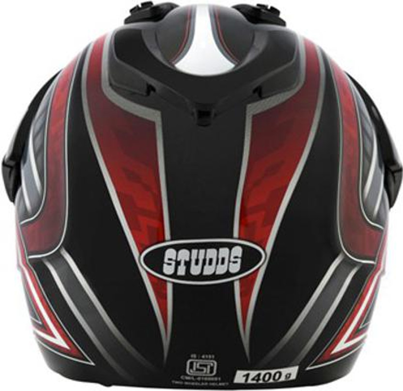 STUDDS Motocross D2 with Visor Motorbike Helmet (Black) - Image 4