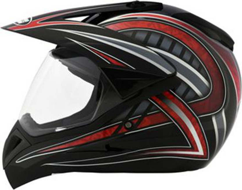 STUDDS Motocross D2 with Visor Motorbike Helmet (Black) - Image 5