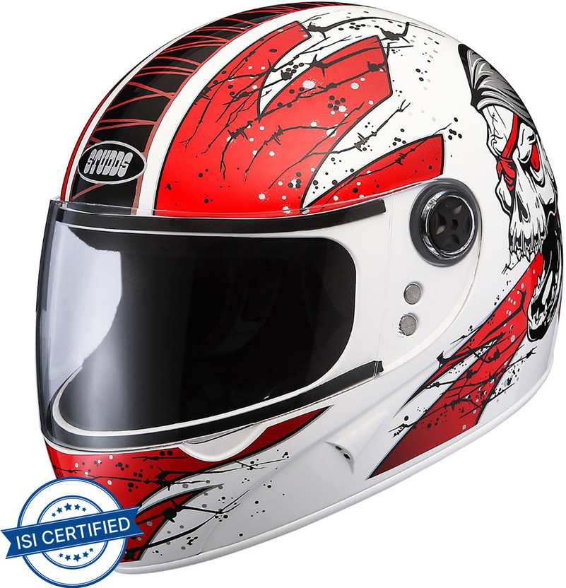 STUDDS Professional Motorsports Helmet (White And Red) - Image 4