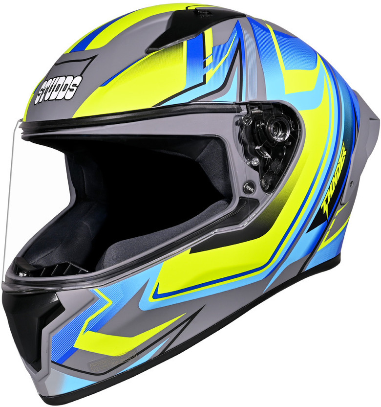 STUDDS Thunder Flash Full Face ISI & DOT Certified Helmet with Sp