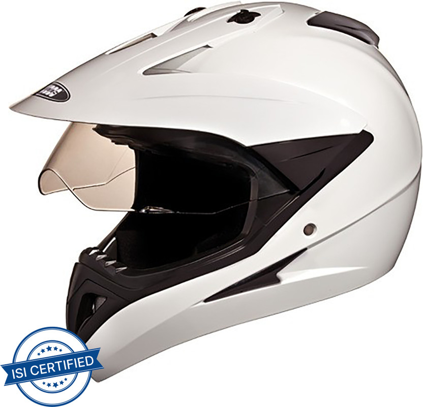 STUDDS MOTOCROSS PLAIN WITH VISOR OFF ROAD FULL FACE Motorbike He