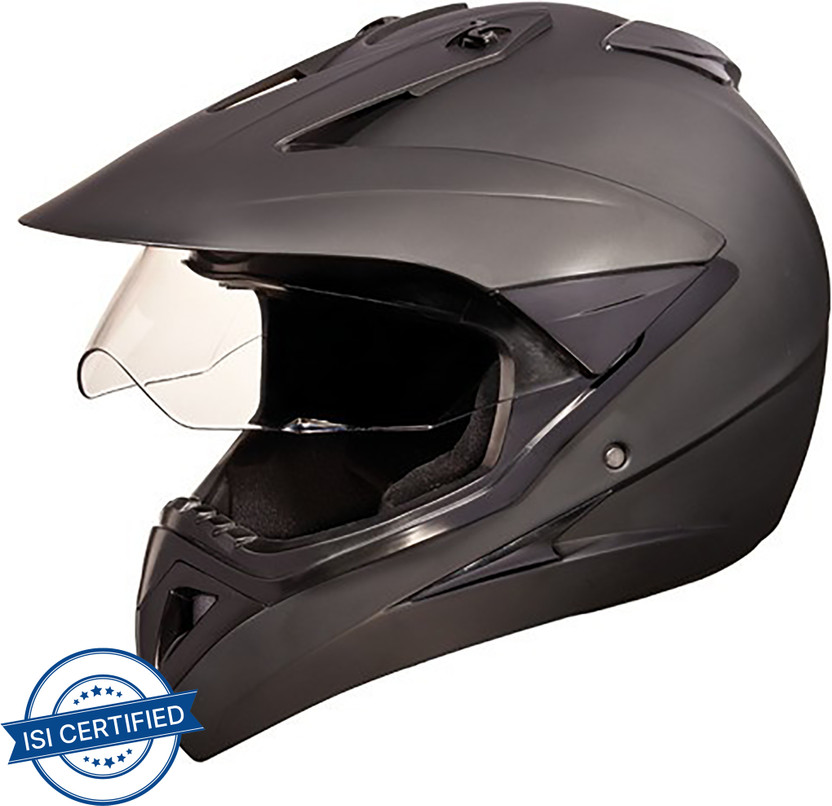 STUDDS MOTOCROSS PLAIN WITH VISOR OFF ROAD FULL FACE Motorbike He - Image 6