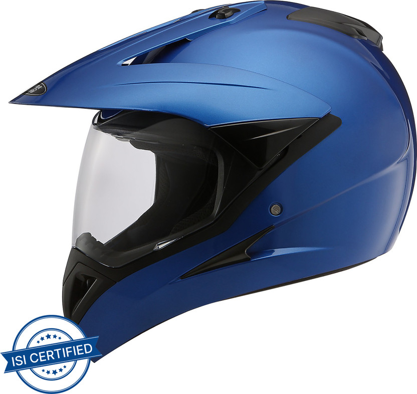 STUDDS MOTOCROSS PLAIN WITH VISOR OFF ROAD FULL FACE Motorbike He - Image 8