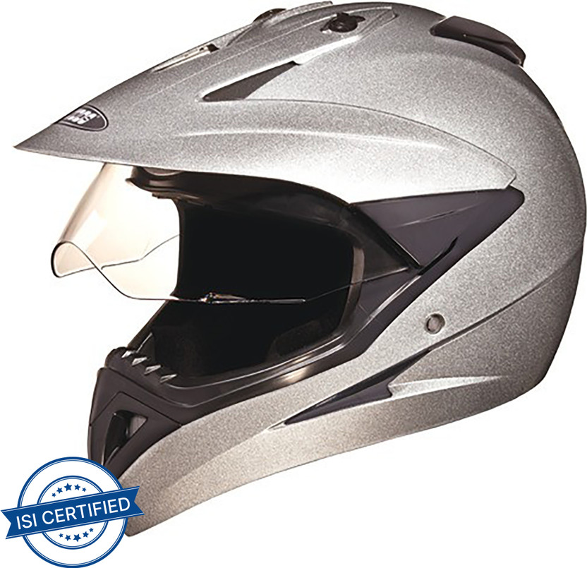 STUDDS MOTOCROSS PLAIN WITH VISOR OFF ROAD FULL FACE Motorbike He - Image 10