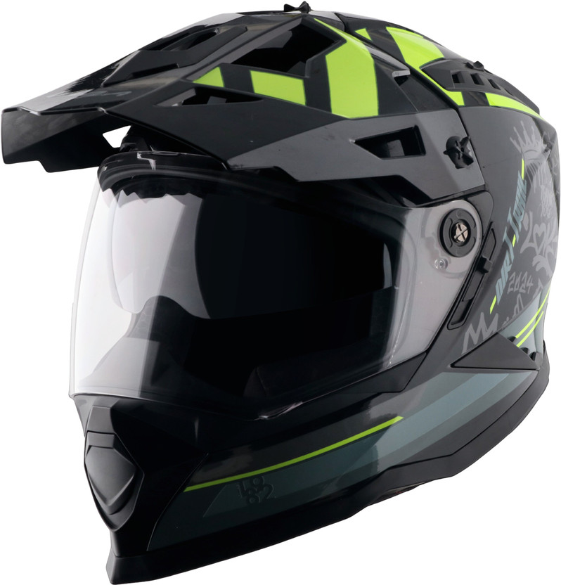 STUDDS Motocross D2 with Visor Motorbike Helmet (White) - Image 3