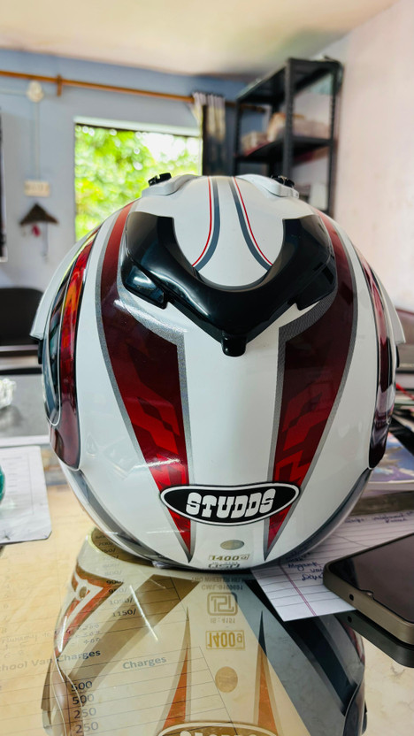 STUDDS Motocross D2 with Visor Motorbike Helmet (White) - Image 10