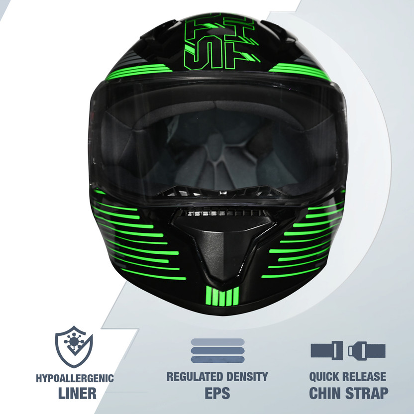 STUDDS Thunder D11 ISI Certified Full Face Graphic with Clear Vis - Image 3